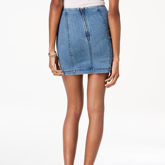 Free People Modern Femme Denim Mini Skirt in black - Picture 8 of 9